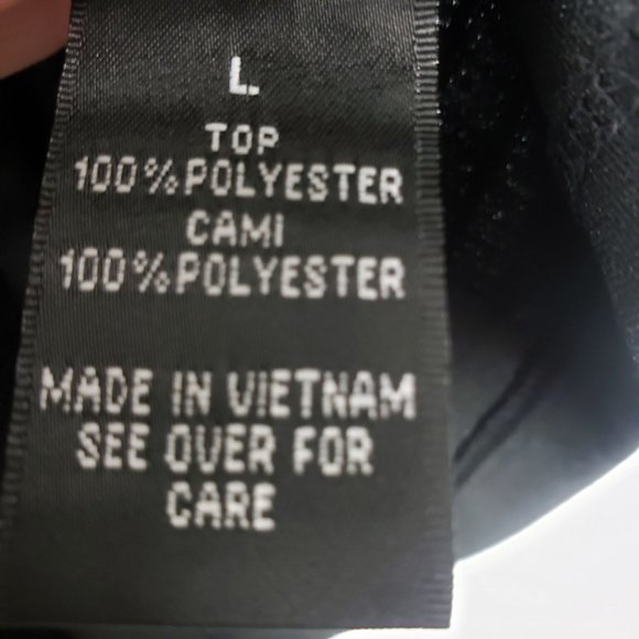 B Wear Women's Black Sheer Floral Short Sleeve Blouse Shirt Tank Top 1 Piece Set - Picture 13 of 14